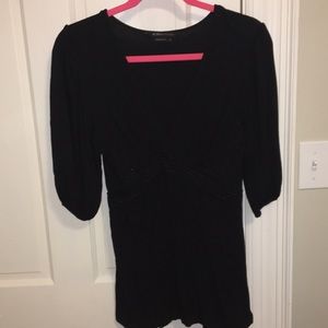 BCBG Black V neck